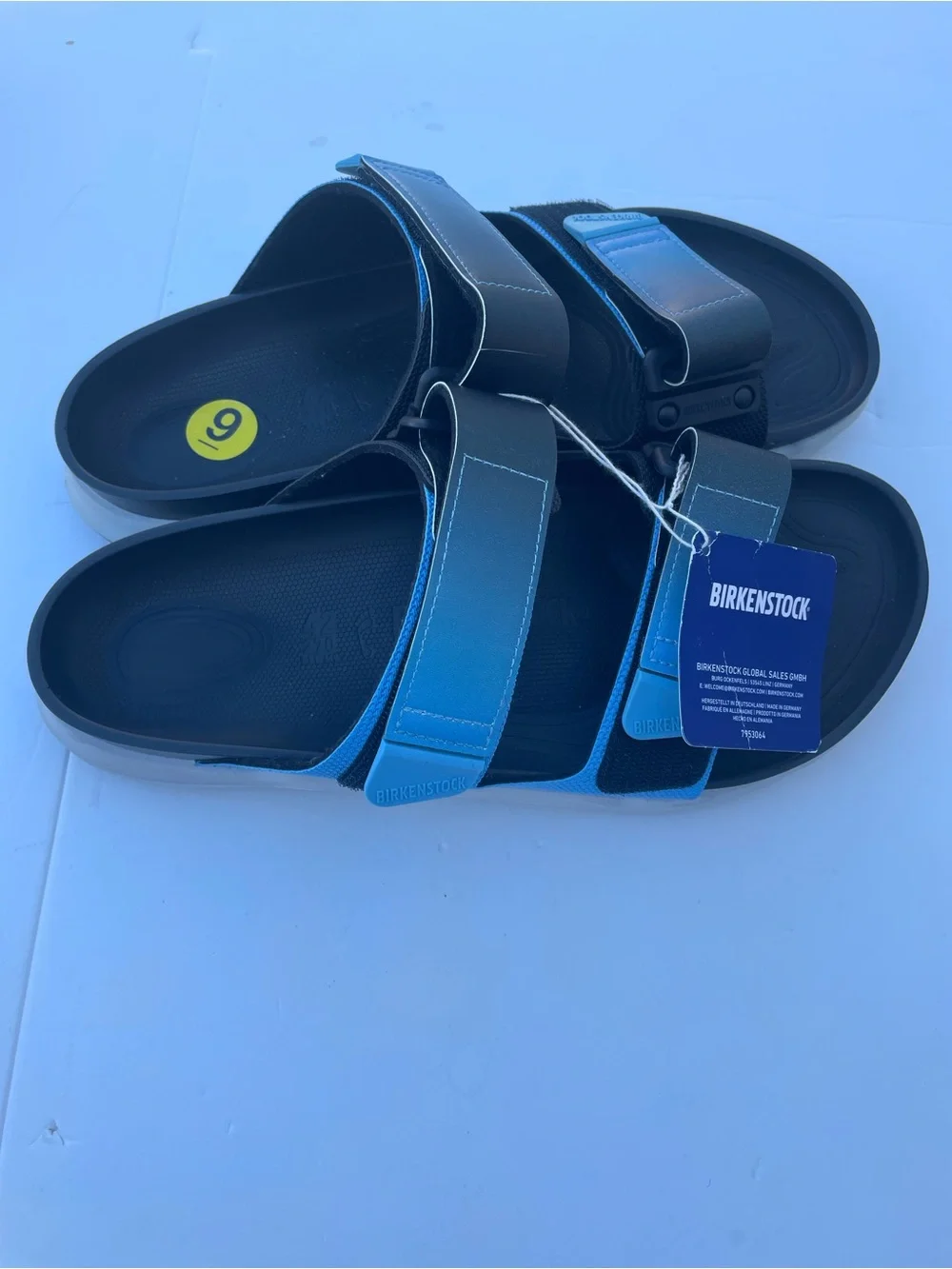 BIRKENSTOCK Atacama Men's Sandals Blue Ombre Sky Blue Size 9 Comfort Slide